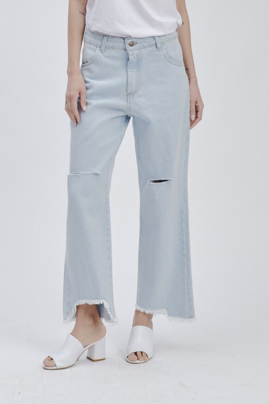 Forpen Denim Con Rotture Pantaloni & Jeans