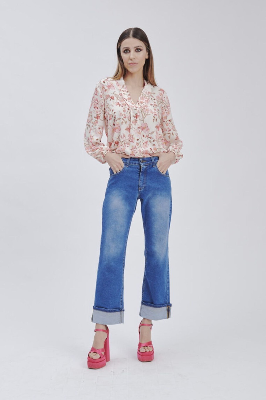 Forpen Denim Con Risvolto Pantaloni & Jeans