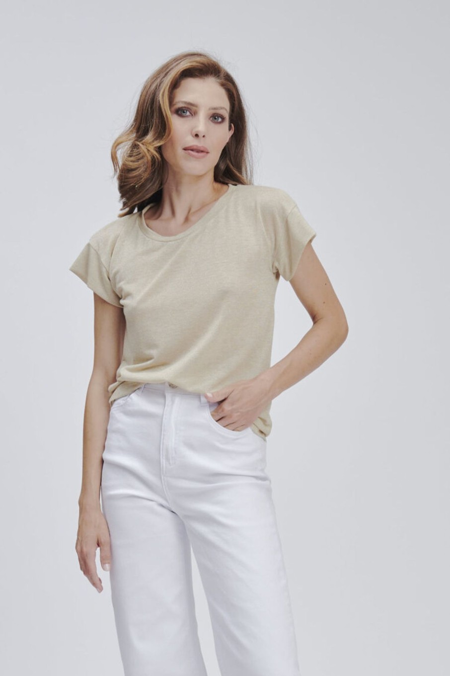 Forpen T-Shirt Lurex Oro T-Shirt & Top