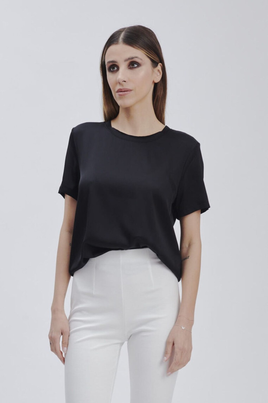 Forpen Blusa Giro Raso Viscosa Stretch Camicie & Bluse