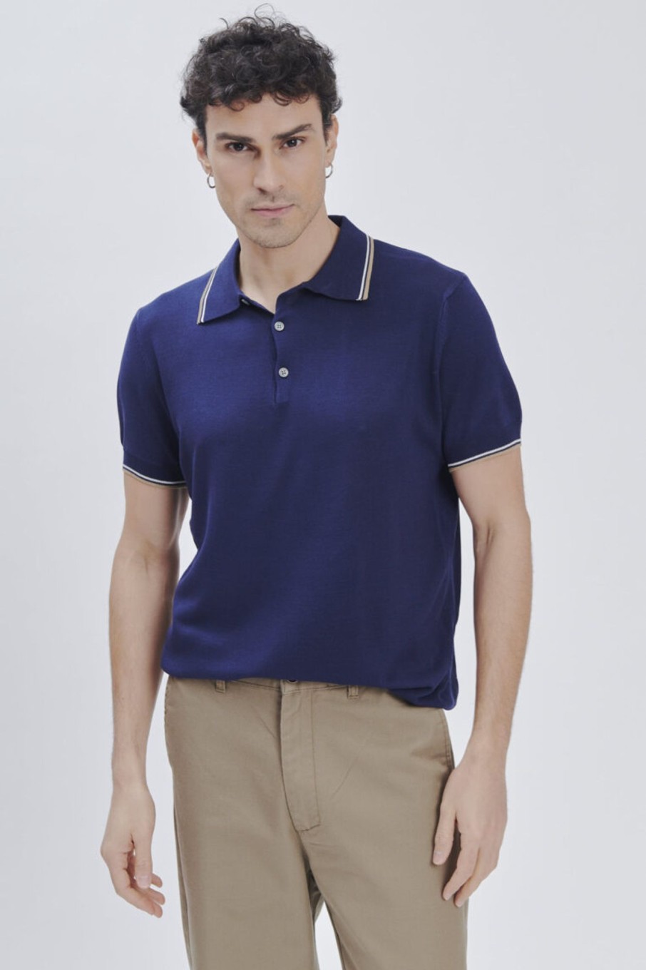 Forpen Polo Mezza Manica Contrasti Viscose Blend T-Shirt & Polo