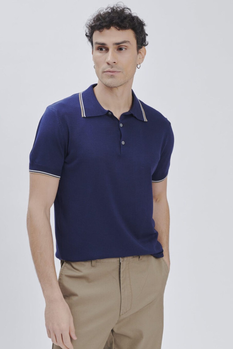 Forpen Polo Mezza Manica Contrasti Viscose Blend T-Shirt & Polo