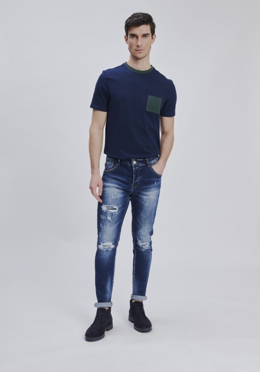 Forpen Denim Abrasioni Pantaloni & Jeans