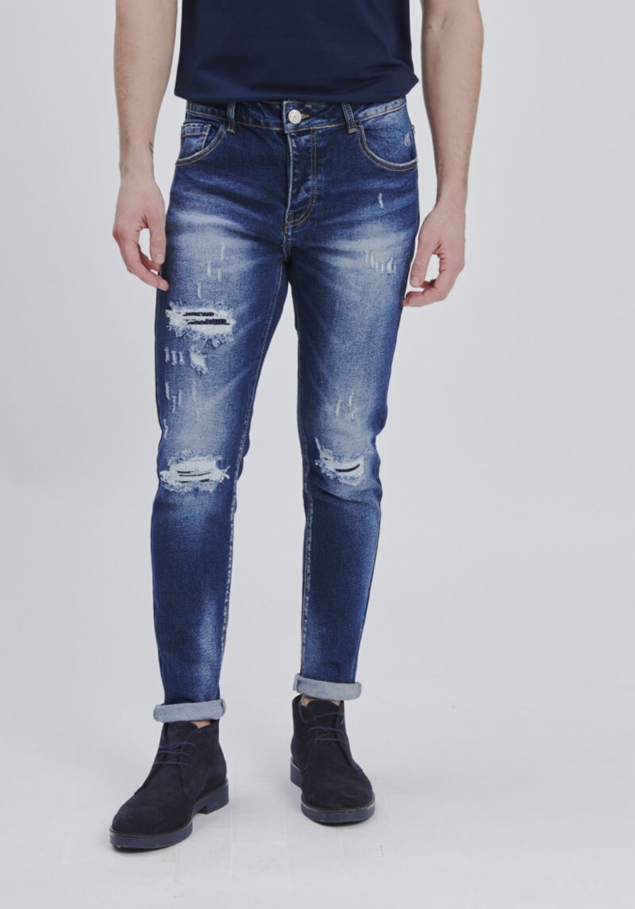 Forpen Denim Abrasioni Pantaloni & Jeans