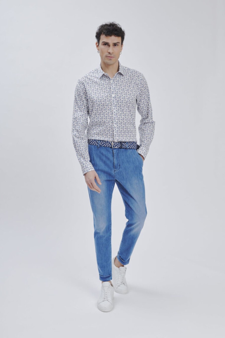 Forpen Chino Denim Con Pinces Pantaloni & Jeans