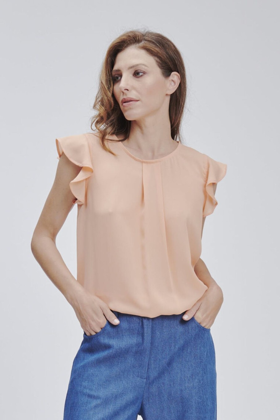 Forpen Blusa Maniche Frill Camicie & Bluse