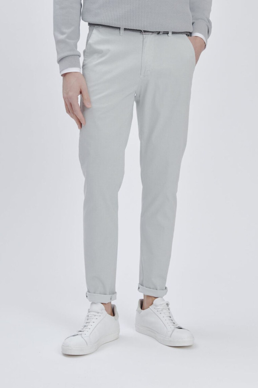 Forpen Chino Stampa Pie De Poullet Pantaloni & Jeans