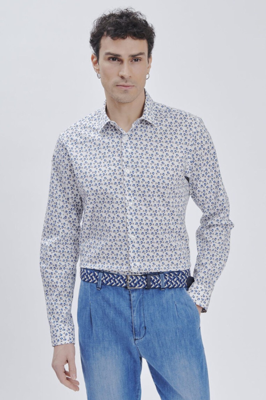 Forpen Camicia Tailored Stampa Fiori Camicie