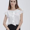 Forpen Blusa Mezza Manica Frill Camicie & Bluse