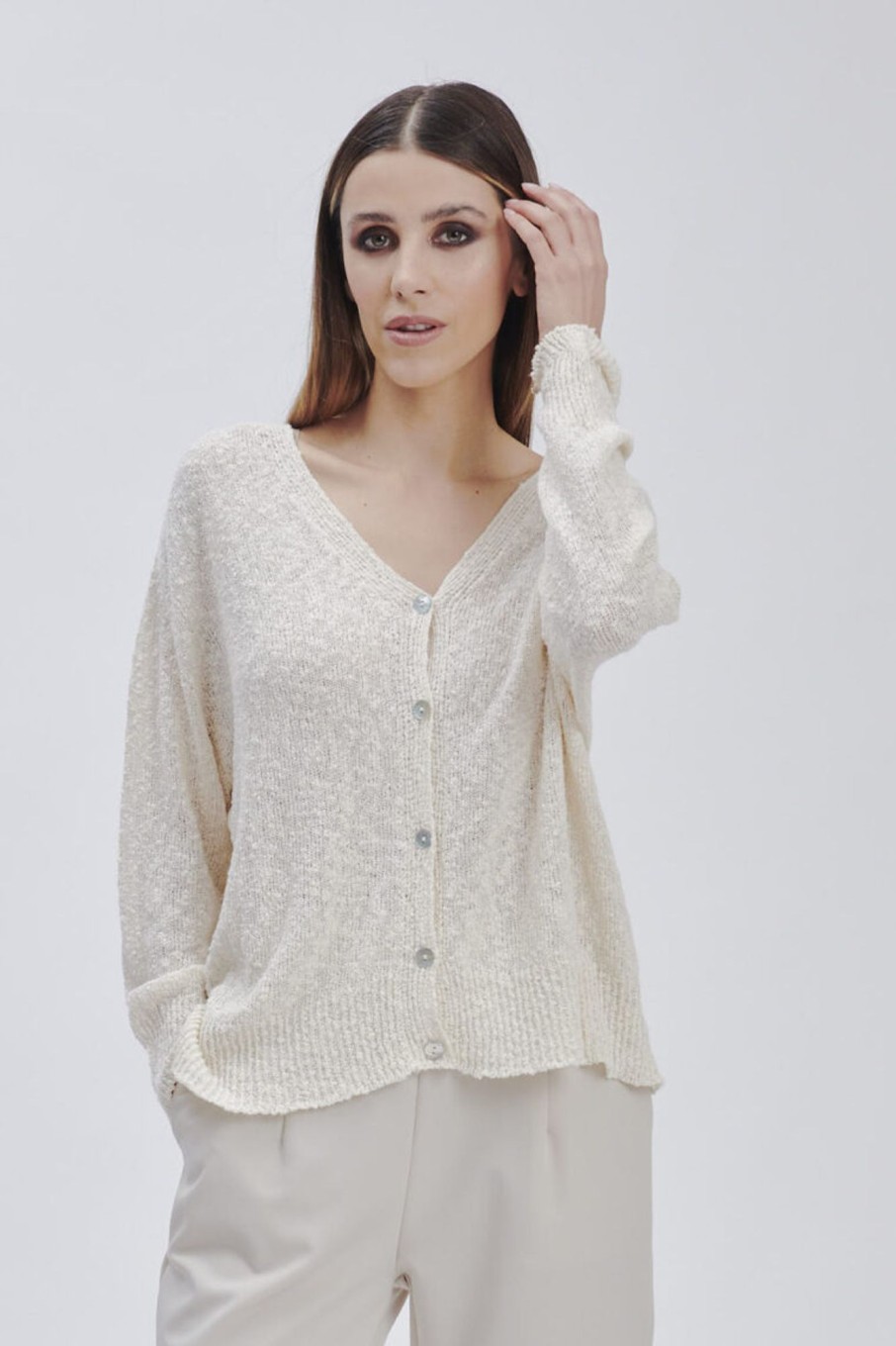 Forpen Cardigan Effetto Boucle' Maglieria & Felpe