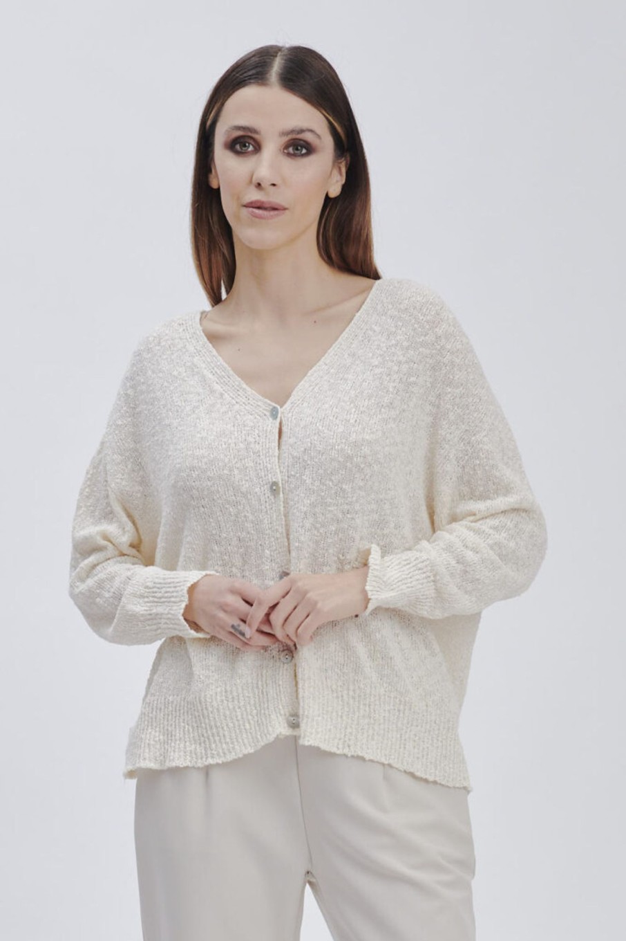 Forpen Cardigan Effetto Boucle' Maglieria & Felpe