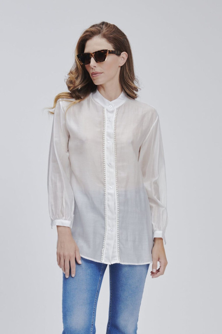 Forpen Camicia Silk Blend Perle Camicie & Bluse