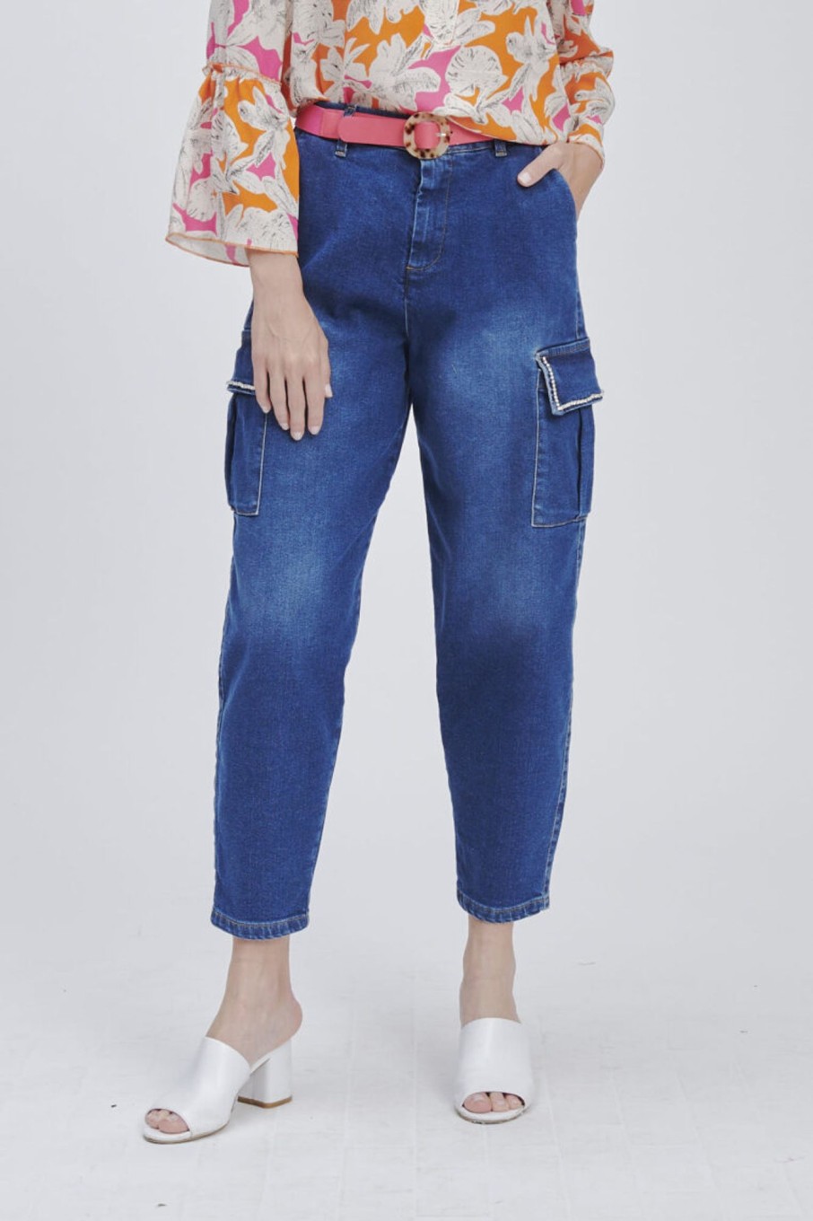 Forpen Tasconato Denim Strass Pantaloni & Jeans