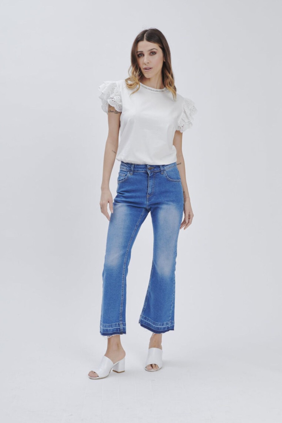 Forpen Denim Trombetta Sfrangiato Pantaloni & Jeans