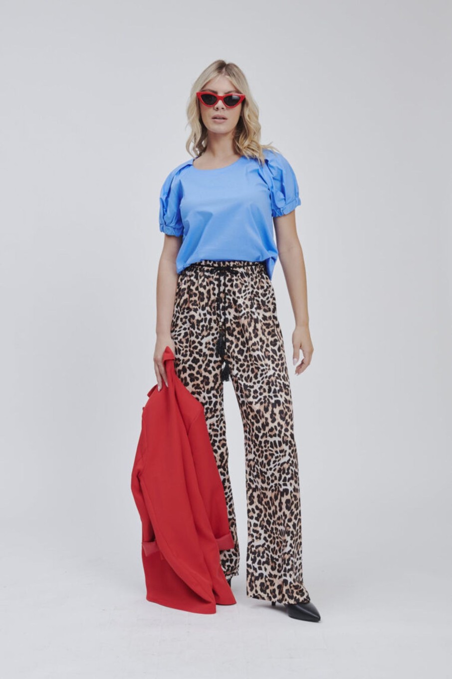 Forpen Pantalone Animalier Satin Pantaloni & Jeans